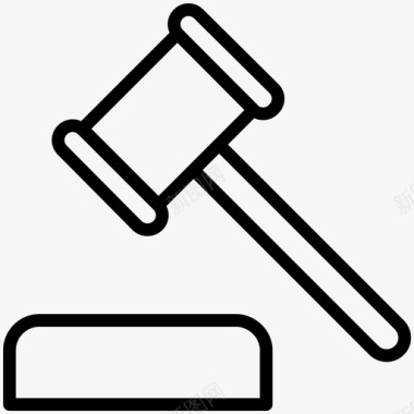 法律保险锤子法律图标图标