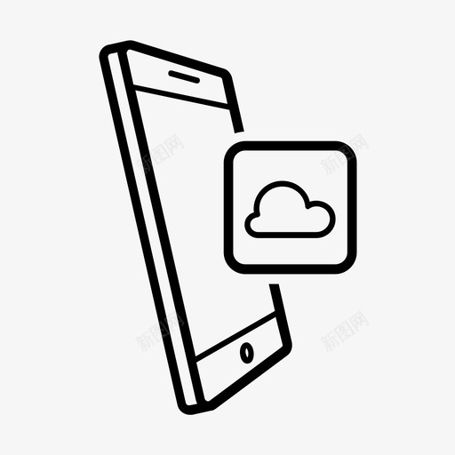 移动云应用程序智能手机天气图标svg_新图网 https://ixintu.com 天气 智能手机 移动云应用程序 移动应用程序