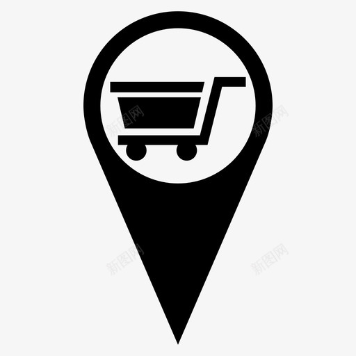 位置标记商店图标svg_新图网 https://ixintu.com 位置 商店 标记 电脑图标