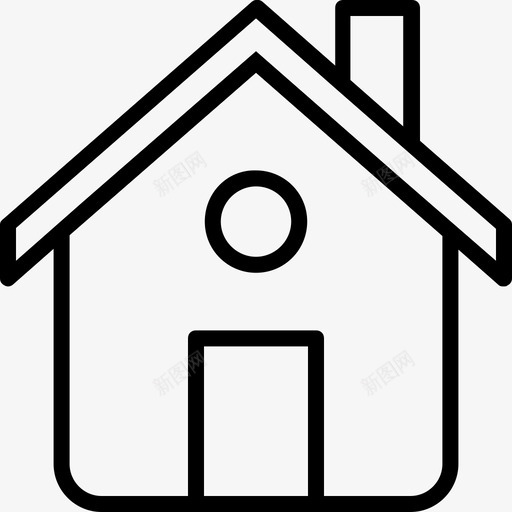 房子建筑家图标svg_新图网 https://ixintu.com 家 小屋 建筑 房子 教育线图标