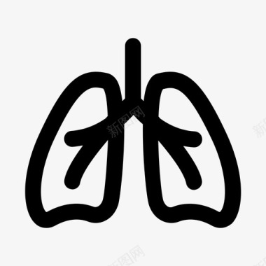 肺解剖学心血管图标图标