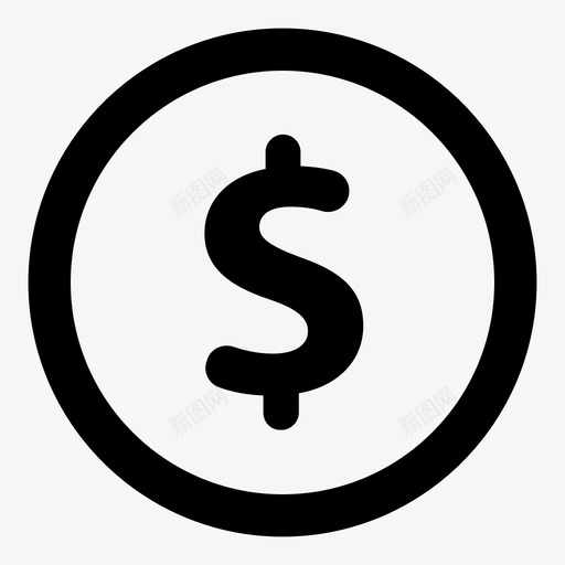 硬币美元货币图标svg_新图网 https://ixintu.com 企业管理 季度 支出 硬币 美元 货币 销售