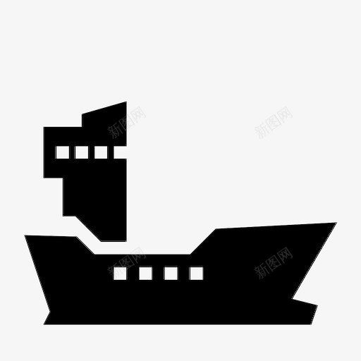 货船船海运图标svg_新图网 https://ixintu.com 海运 船 货船 运输