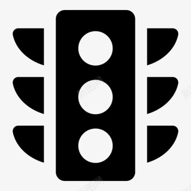 红绿灯路标交通管制图标图标