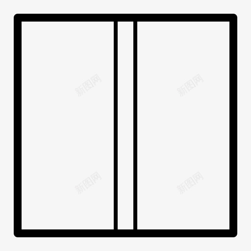 分割面板分隔板垂直图标svg_新图网 https://ixintu.com 分割面板 分隔板 垂直