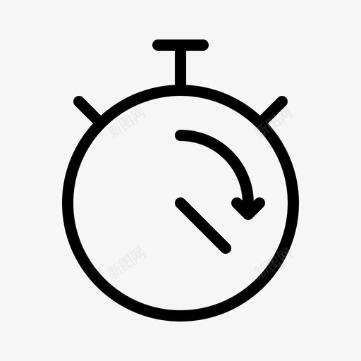 秒表时钟倒计时图标svg_新图网 https://ixintu.com 倒计时 周期 时钟 时间 秒表