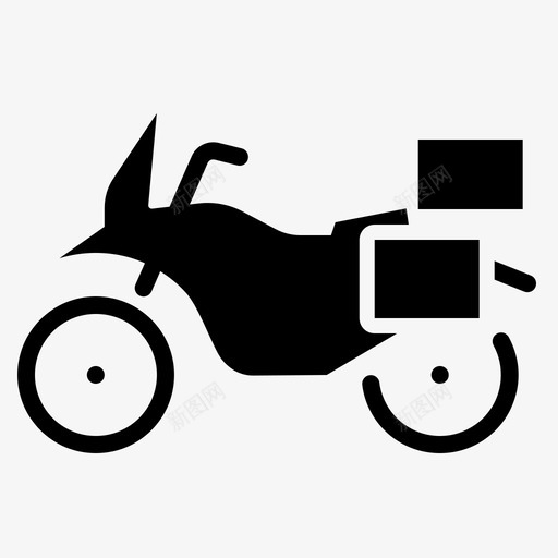 旅行车摩托车运输图标svg_新图网 https://ixintu.com 摩托车 摩托车标志 旅行车 车辆 运输