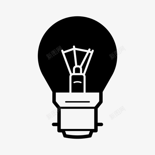 灯泡创意照明图标svg_新图网 https://ixintu.com 创意 灯泡 灯泡第二卷 照明