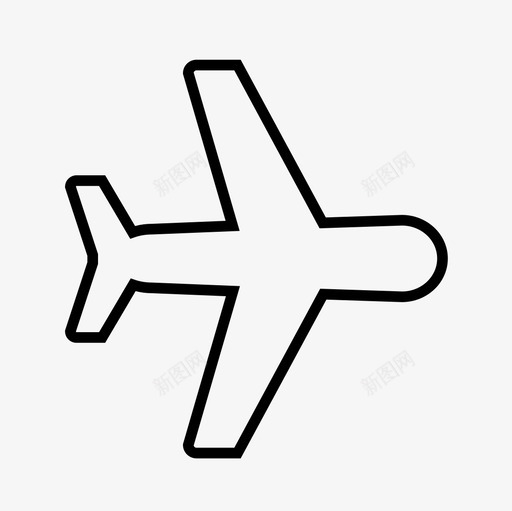 飞机航空飞行图标svg_新图网 https://ixintu.com 旅行 航空 航空细线图标集 飞机 飞行