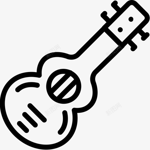 吉他音频音乐图标svg_新图网 https://ixintu.com smashicons音乐2大纲 吉他 声音 播放 音乐 音频
