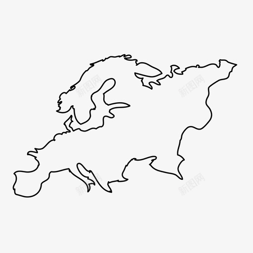 欧洲大陆地理图标svg_新图网 https://ixintu.com 世界 地图 地理 大陆 欧洲