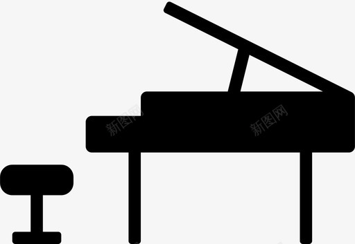钢琴椅子音乐会图标svg_新图网 https://ixintu.com 乐器 家庭音乐 椅子 钢琴 音乐 音乐会