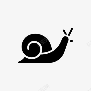 蜗牛软体动物自然图标图标