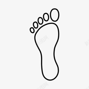 脚印脚足迹图标图标