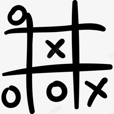 零和十字架玩具手绘细节图标图标