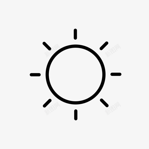 阳光气候白天图标svg_新图网 https://ixintu.com 天气 天气细线图标设置 气候 白天 阳光