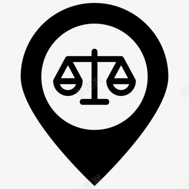 地图标记法院司法图标