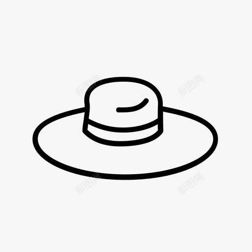 帽子配件印第安纳琼斯图标svg_新图网 https://ixintu.com 印第安纳琼斯 太阳帽 帽子 旅行 罩衫 配件