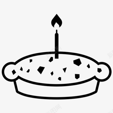 生日蛋糕甜点派对图标图标