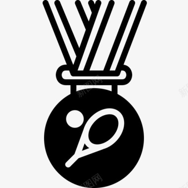 网球奖章运动胜利图标图标