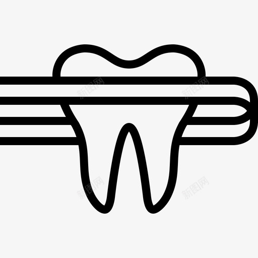 牙线护理清洁图标svg_新图网 https://ixintu.com 护理 清洁 牙医 牙线 牙齿 美味的药物牙医