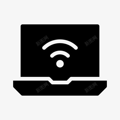 wifi笔记本消费电子产品设备图标svg_新图网 https://ixintu.com wifi笔记本 消费电子产品 电子设备 硬件 设备