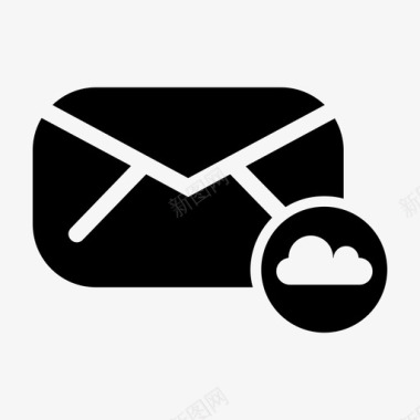 电子邮件云发布存储图标图标