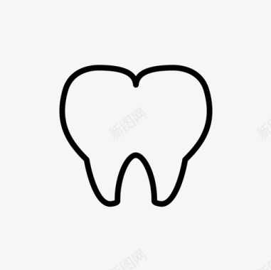 牙齿医学医学细线图标集图标