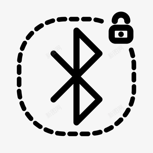 蓝牙安全数据锁图标svg_新图网 https://ixintu.com 数据 无线 蓝牙安全 锁