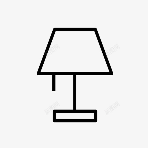 灯家具照明图标svg_新图网 https://ixintu.com 家具 家具细线图标集 灯 照明 现代灯