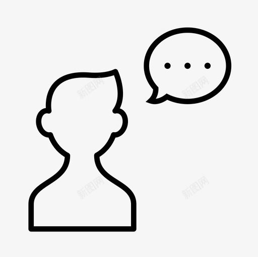 用户男性输入聊天类型图标svg_新图网 https://ixintu.com 用户男性输入 用户细线图标设置 类型 聊天