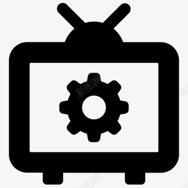 电视设置齿轮电视优化图标图标