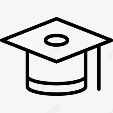 学位帽毕业证书学位证书图标图标