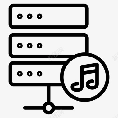音乐数据音乐文件服务器图标图标