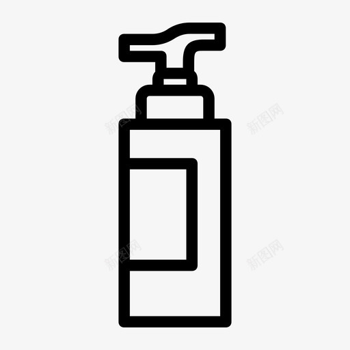 洗发水美容瓶子图标svg_新图网 https://ixintu.com 头发 护发素 洗发水 瓶子 美容 美容化妆品