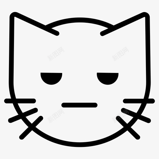 不高兴的猫没用的没印象的图标svg_新图网 https://ixintu.com 不高兴的猫 没印象的 没用的