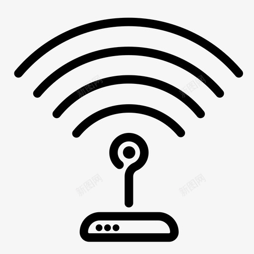 无线调制解调器网络信号图标svg_新图网 https://ixintu.com wifi 信号 无线调制解调器 网络