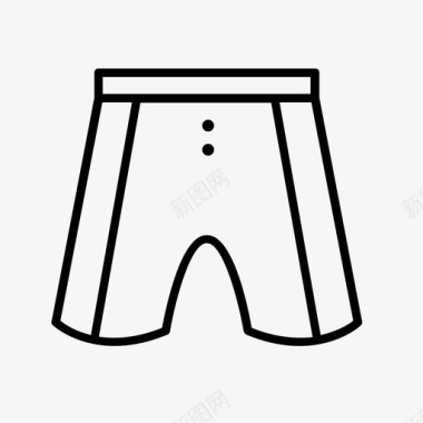 短裤拳击手衣服图标图标