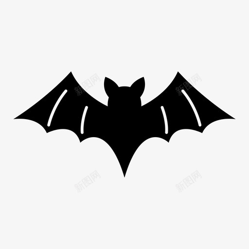 蝙蝠血吸血鬼图标svg_新图网 https://ixintu.com 万圣节 吸血鬼 蝙蝠 血