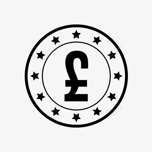 英镑硬币货币英镑图标svg_新图网 https://ixintu.com 英镑 英镑硬币 货币