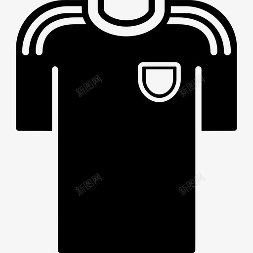 足球运动员体育运动足球比赛的黑色T恤图标svg_新图网 https://ixintu.com 体育运动 足球比赛的黑色T恤 足球运动员