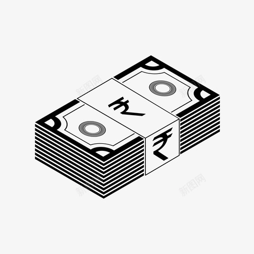 卢比钞票现金钱图标svg_新图网 https://ixintu.com 卢比钞票 现金 钱