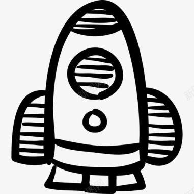 玩具太空船玩具手绘细节图标图标