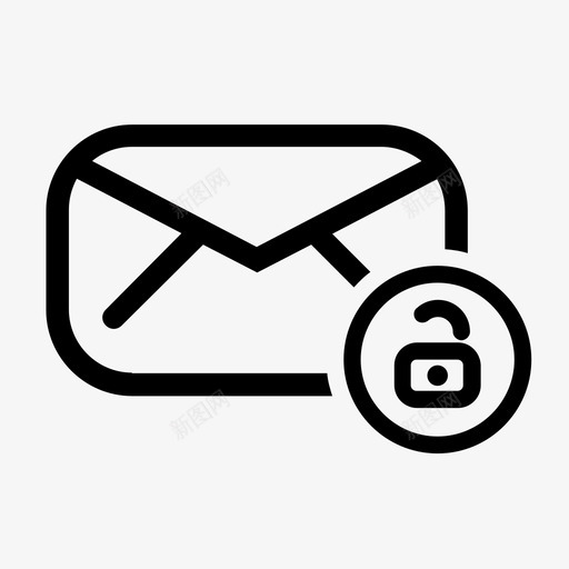电子邮件不安全信封投递图标svg_新图网 https://ixintu.com 信封 投递 电子邮件不安全 解锁