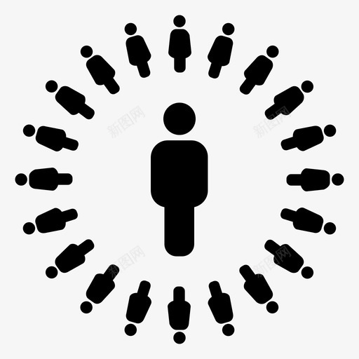 社交圈人物公关图标svg_新图网 https://ixintu.com 人物 人物模式 公关 朋友圈 社交圈