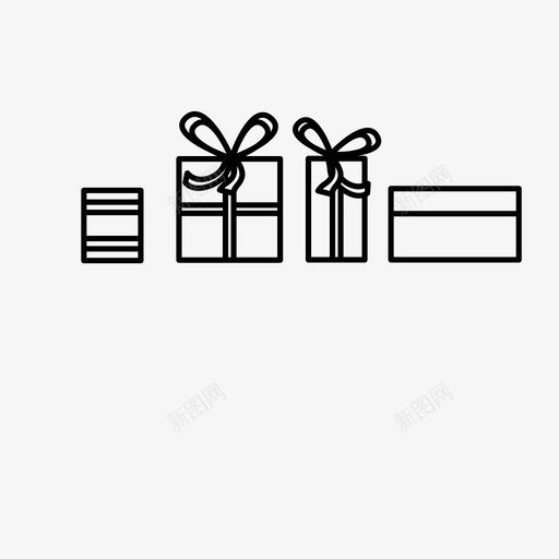 礼物生日圣诞节图标svg_新图网 https://ixintu.com 包装 圣诞节 生日 礼物 终极圣诞系列