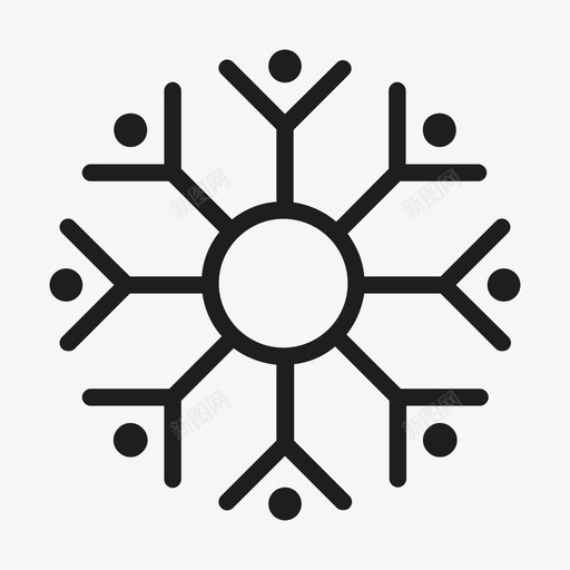 雪花水晶雪球图标svg_新图网 https://ixintu.com 冬天 圣诞套装 水晶 雪球 雪花