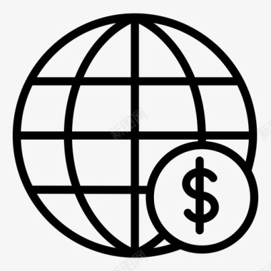 全球金融全球世界全球图标图标