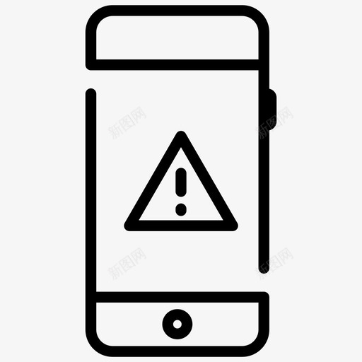 手机警告错误感叹号图标svg_新图网 https://ixintu.com iphone 感叹号 手机 手机警告 智能手机 错误