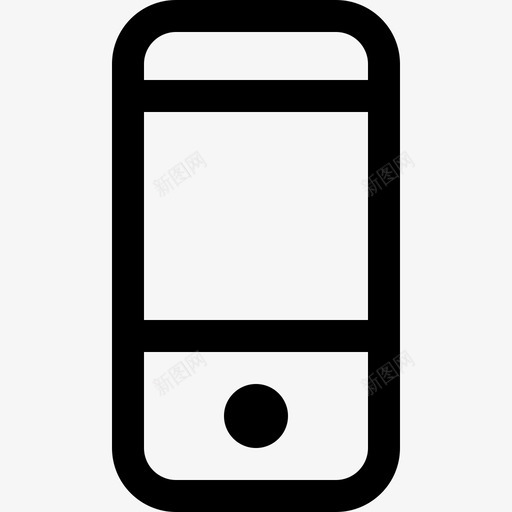 移动电话外形大尺寸线线性图标svg_新图网 https://ixintu.com 大尺寸线 移动电话外形 线性